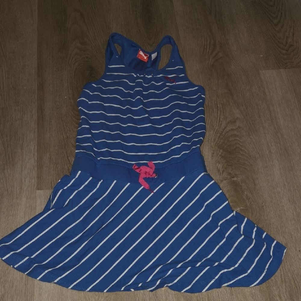 Puma Blue Striped Kids Dress